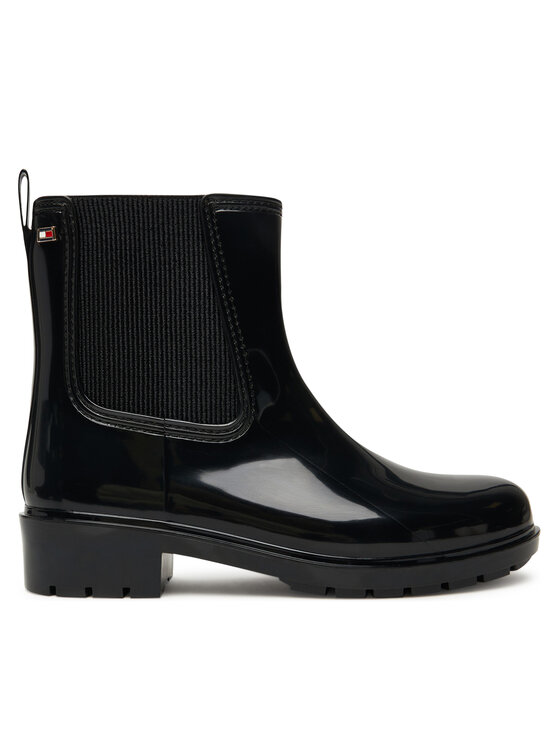 Tommy Hilfiger Tommy Hilfiger Гумени ботуши Flag Hardware FW0FW08966 Черен