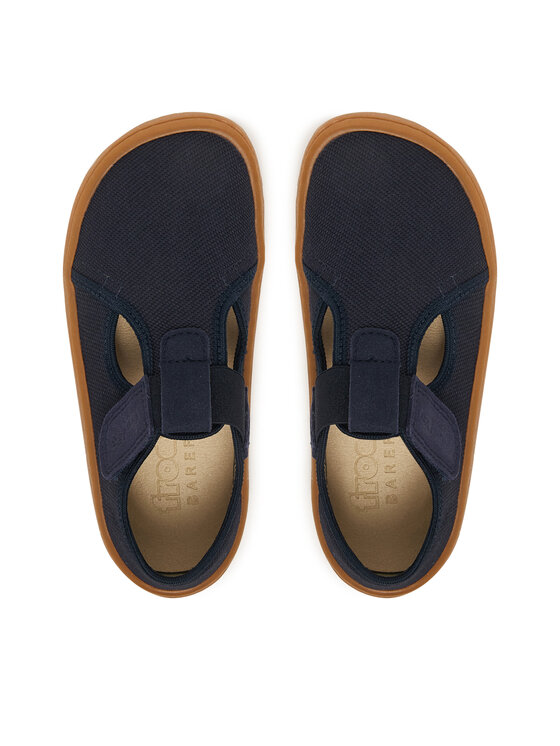 Froddo Froddo Kapcie Barefoot Canvas T-Bar G1700439 S Granatowy