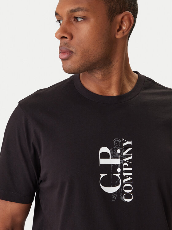 C.P. Company C.P. Company T-Shirt 20CMTS084A005100W Μαύρο Regular Fit