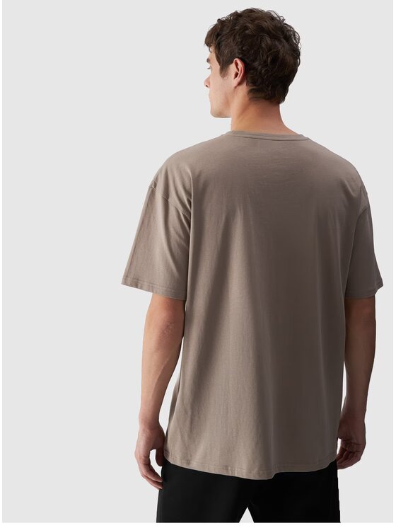 4F 4F T-Shirt 4FWAW24TTSHU1657 Brązowy Oversize