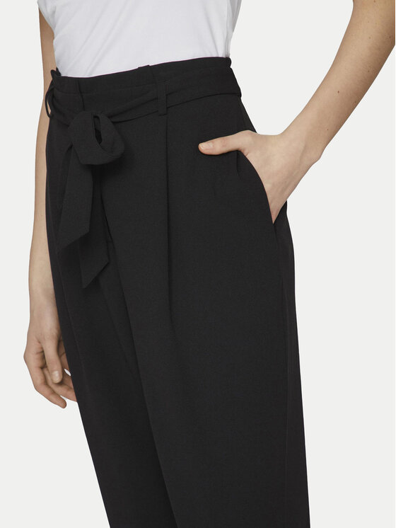 Vila Vila Pantaloni di tessuto Clava 14100197 Nero Straight Fit
