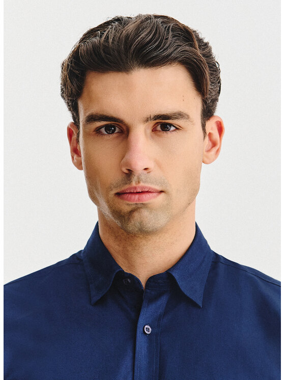 Pako Lorente Pako Lorente Koszula P25WN-1X-053 Granatowy Slim Fit