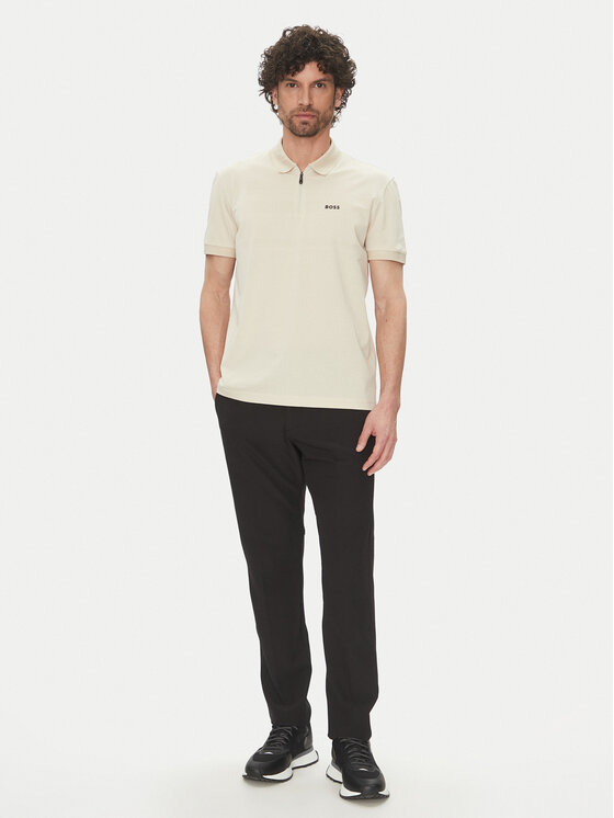 BOSS BOSS Polokošeľa Philix Pima 50538177 Béžová Regular Fit