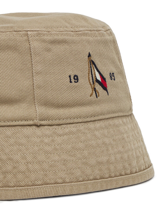 Tommy Hilfiger Tommy Hilfiger Kapelusz Seasonal Flag Bucket AM0AM13384 Beżowy