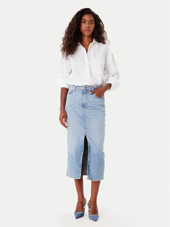Guess Guess Spódnica jeansowa W5YD1L D5QQ0 Niebieski Regular Fit