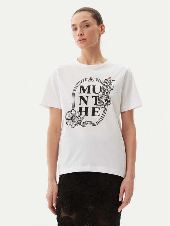 Munthe Munthe T-Shirt Fynella 251110925160 Biały Regular Fit