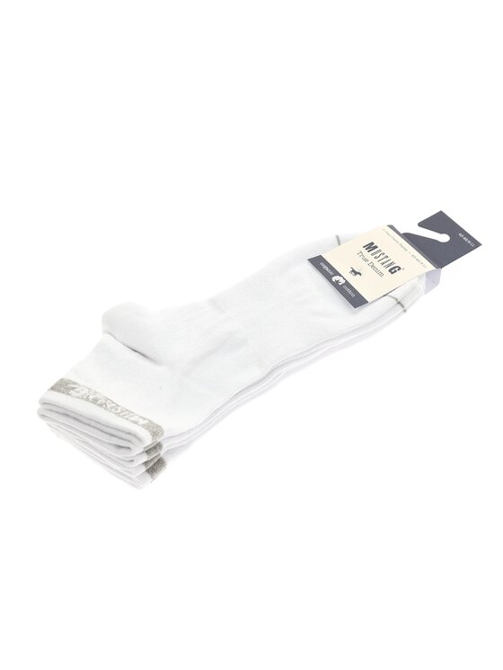 Mustang Mustang Calzini corti 3 PACK SOCKS Bianco