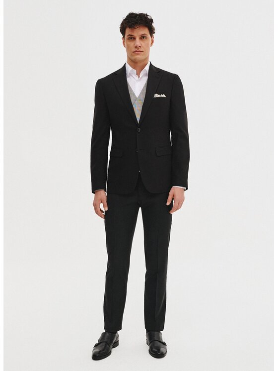 Pako Lorente Pako Lorente Marynarka P25BN-3X-003 Czarny Slim Fit