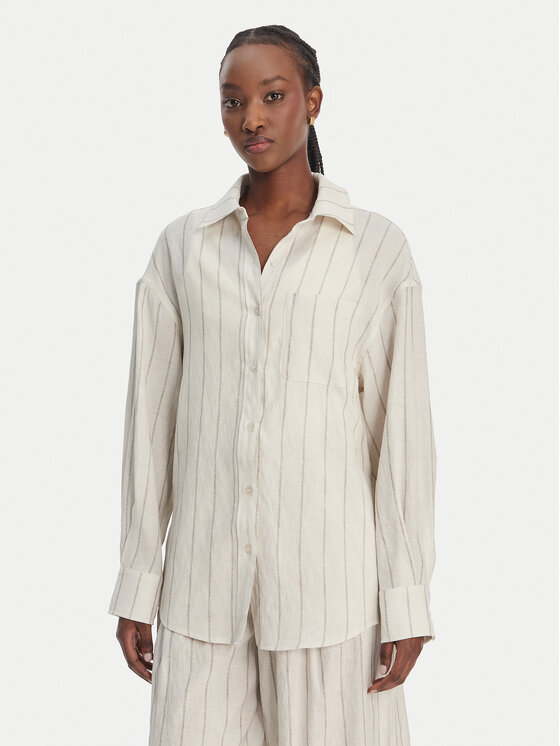 Eleh Eleh Košile SS260271 Écru Relaxed Fit