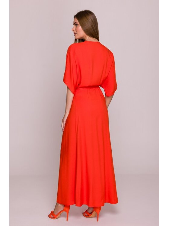 Stylove Stylove Sukienka letnia S406 Pomarańczowy Beachy Fit