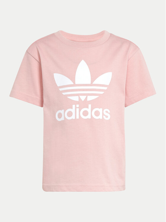 adidas adidas Komplet t-shirt i spodenki adicolor JC9158 Różowy Regular Fit