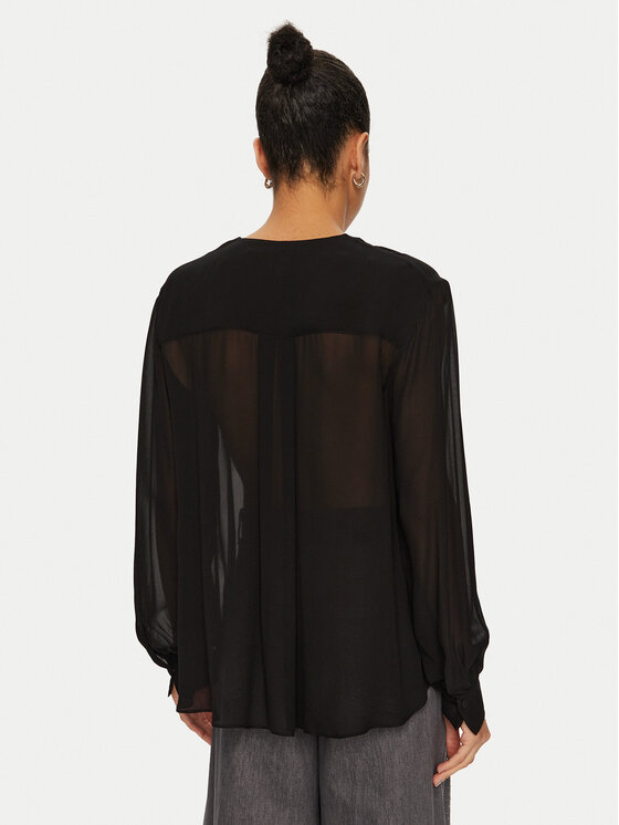 PINKO PINKO Bluzka 102964 A1JZ Czarny Regular Fit