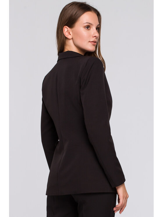 Makover Makover Marynarka K036 Czarny Regular Fit