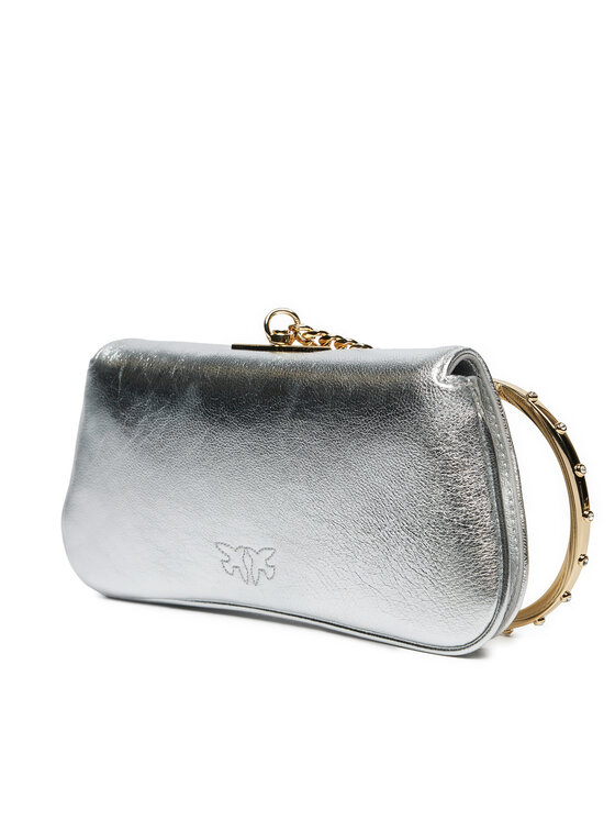 PINKO Pinko Ročna torba Marpesia Clutch Srebrna