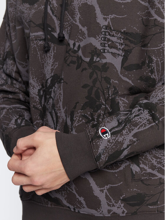 Champion Champion Світшот All-Over Nature Print 217914 Чорний Baggy Fit