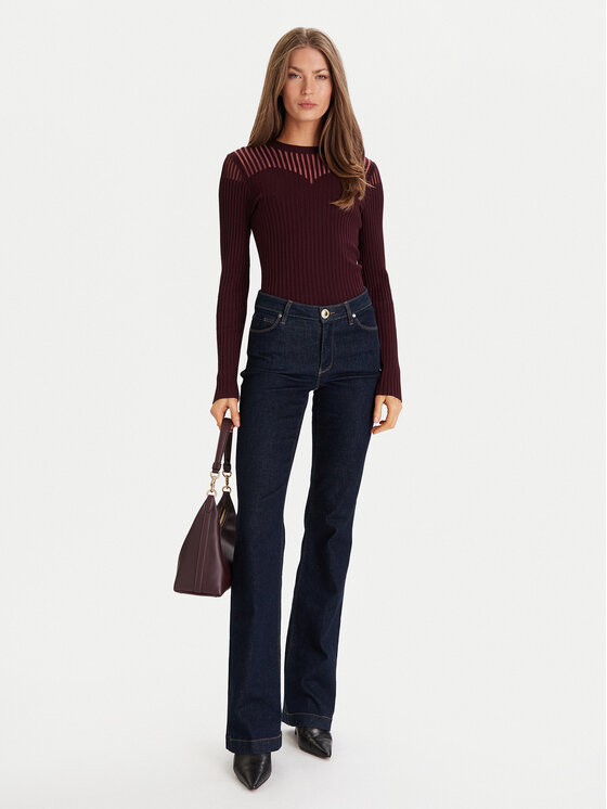 Morgan Morgan Kampsun 252-MAMDO Bordoopunane Slim Fit
