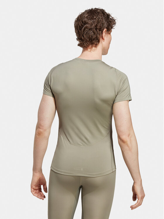 adidas adidas Koszulka techniczna Techfit Training IC2156 Zielony Slim Fit
