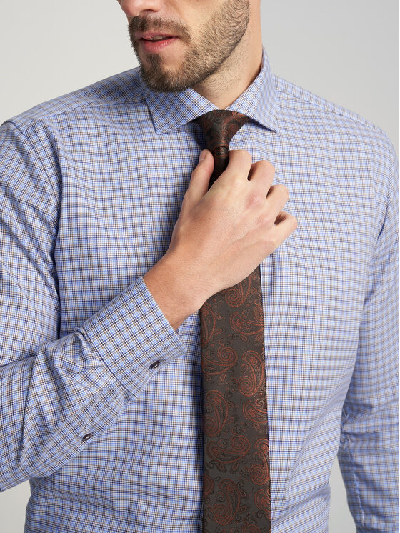 Willsoor Willsoor Koszula 42853sl Niebieski Slim Fit