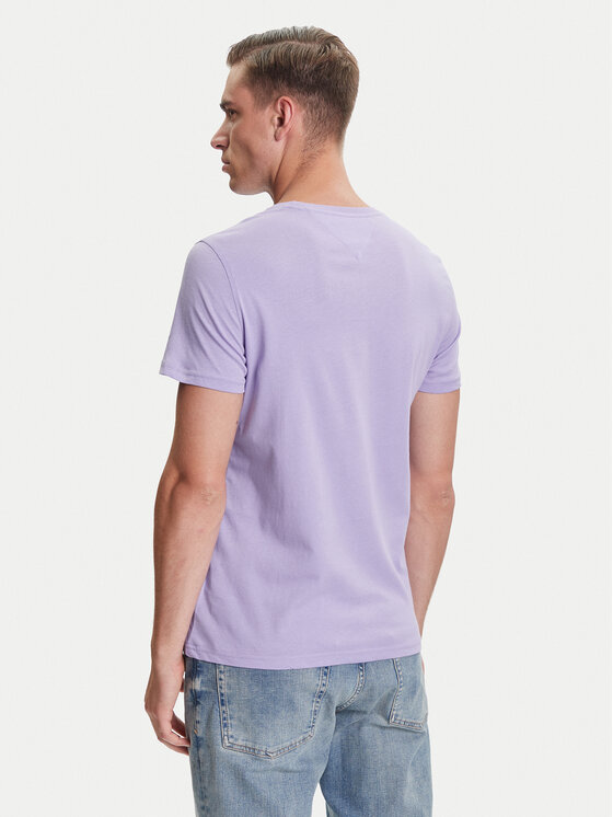 Tommy Jeans Tommy Jeans Тишърт DM0DM04411 Виолетов Slim Fit