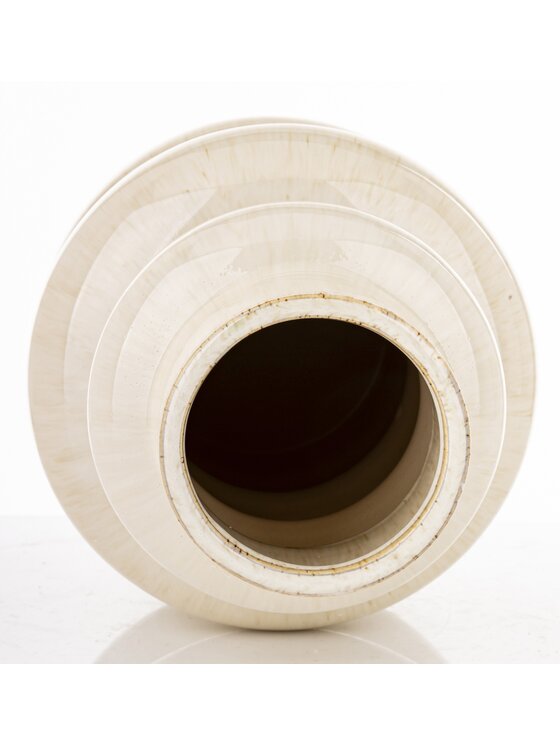 MIAhome MIAhome Wazon ceramiczny 30x16,5x16,5 cm MEZANIO - II Biały