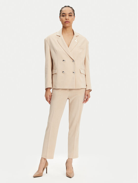 Maryley Maryley Chinosy 25EB571/21BE Beżowy Regular Fit