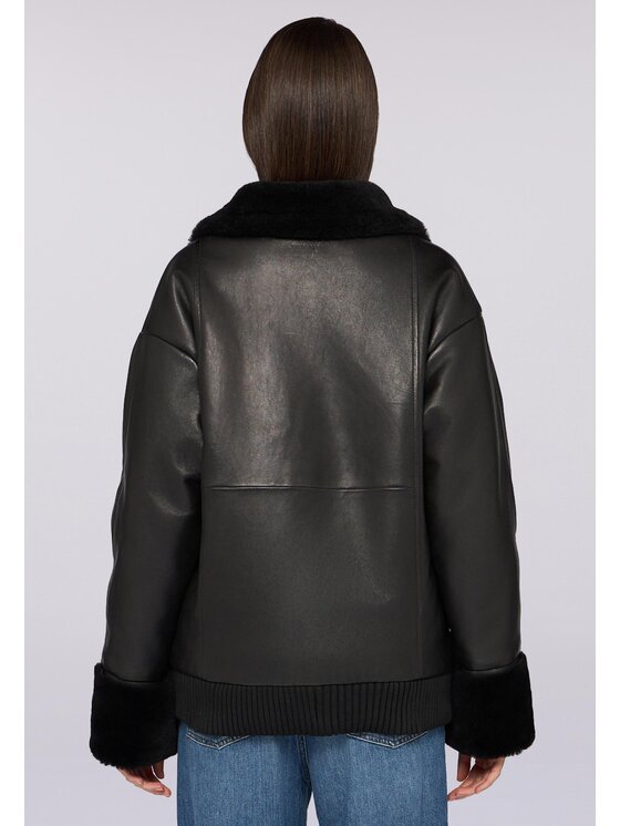 Trussardi Trussardi Giacca di pelle 8920A000322N033 Nero Over Fit