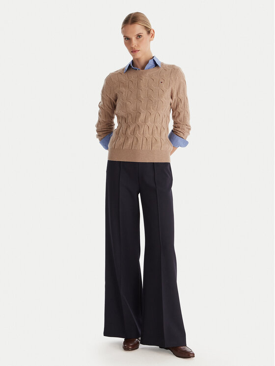 Tommy Hilfiger Tommy Hilfiger Пуловер WW0WW43586 Бежов Regular Fit