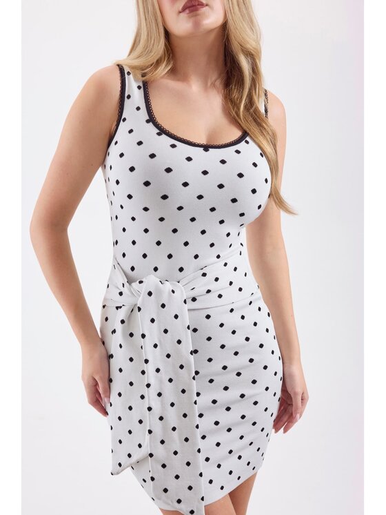 Guess Guess Každodenní šaty 182721 Bílá Classic Fit