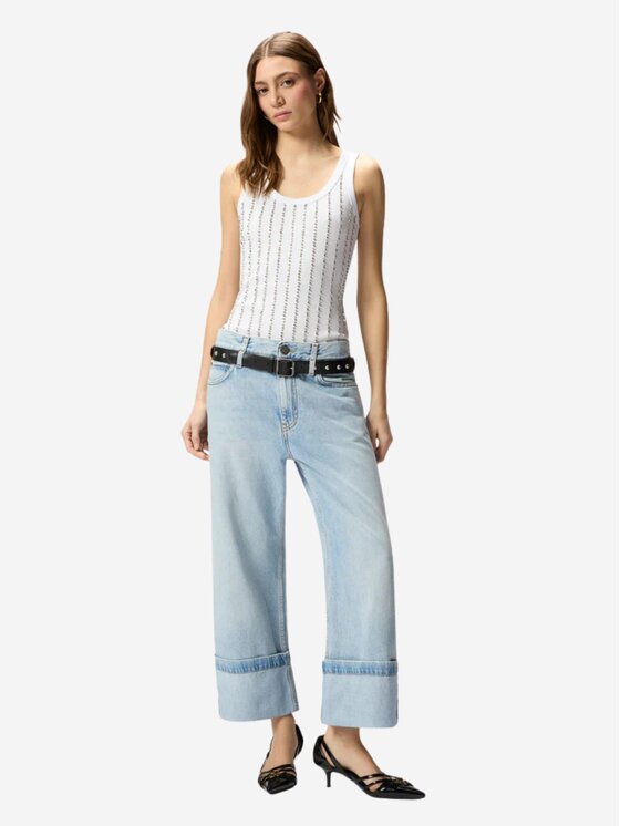 PINKO PINKO Jeans SIPARIO PANTALONE DENIM + BELT Celeste Regular Fit