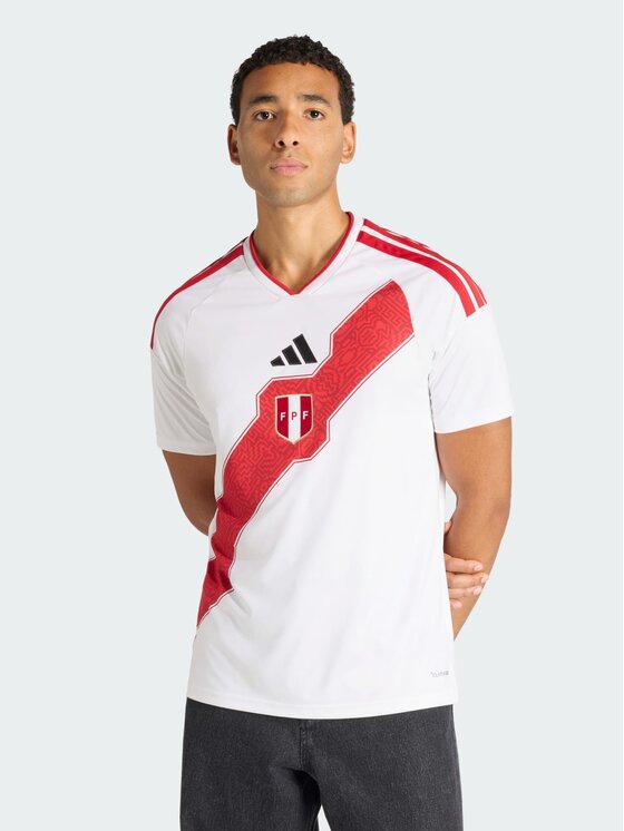 adidas adidas Koszulka techniczna Peru Biały Slim Fit