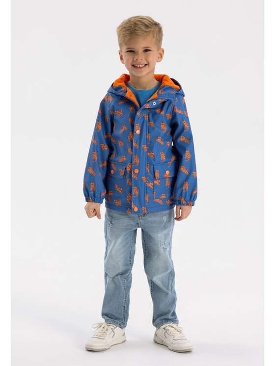 minoti minoti Kurtka przeciwdeszczowa C5504 Niebieski Regular Fit