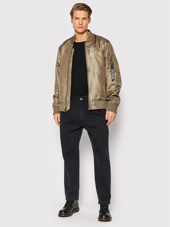 Bomber Es Satin M1GL01 R81M2 Marrone Relaxed Fit