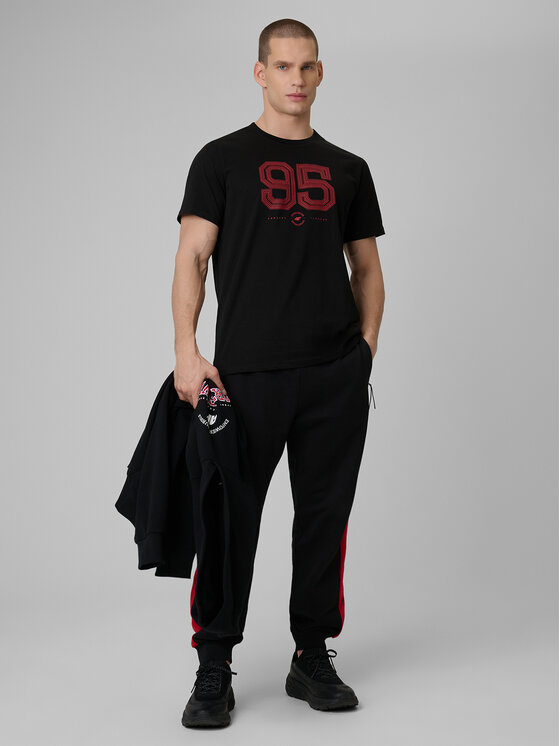 4F 4F T-Shirt SPORTS CLUB Czarny Regular Fit