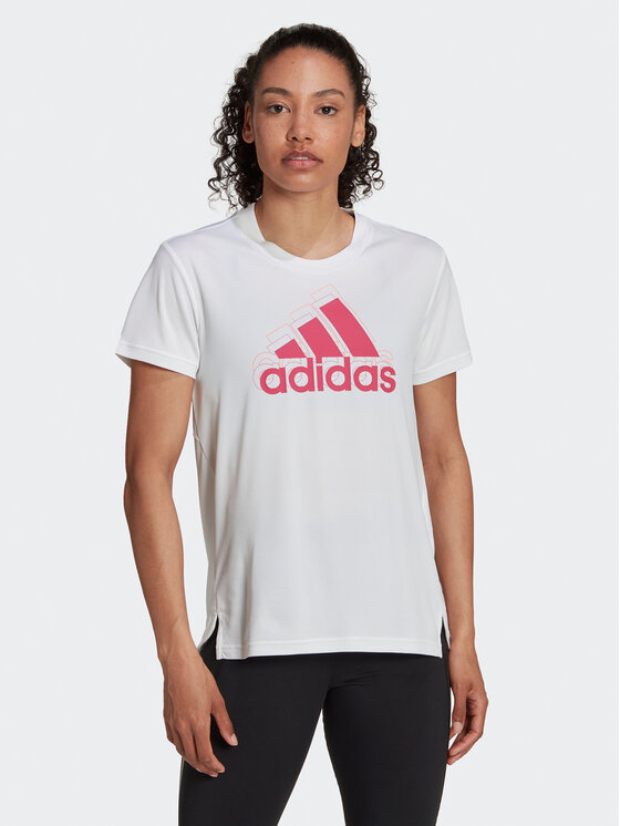 adidas adidas Tehniline särk 3-Stripes Sport Brand Love T-Shirt HK6514 Valge Regular Fit