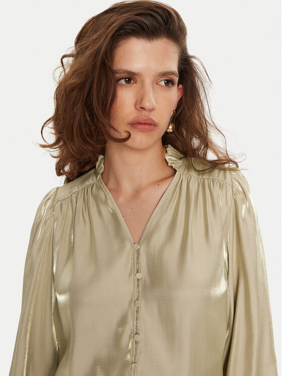 Bruuns Bazaar Bruuns Bazaar Blúz Harrietta BBW4228 Arany Regular Fit