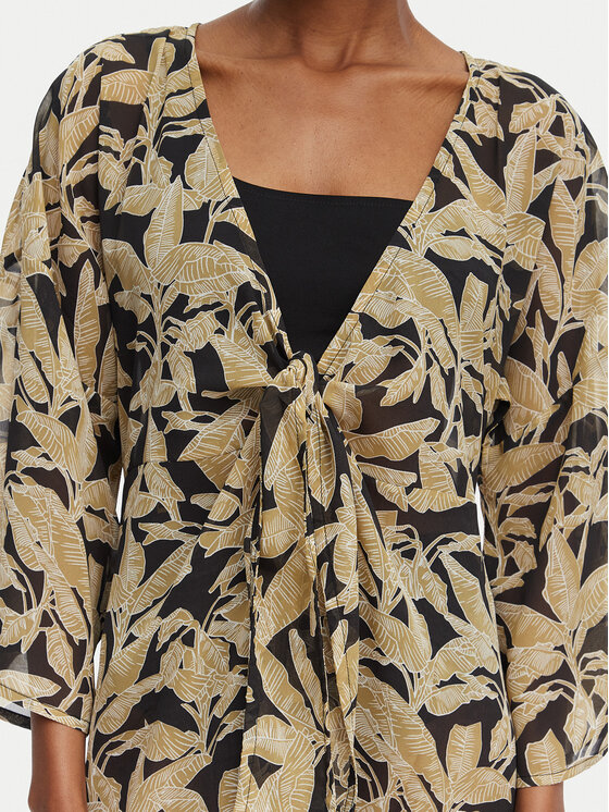 Selmark Selmark Φόρεμα παραλίας BO397 Μαύρο Relaxed Fit