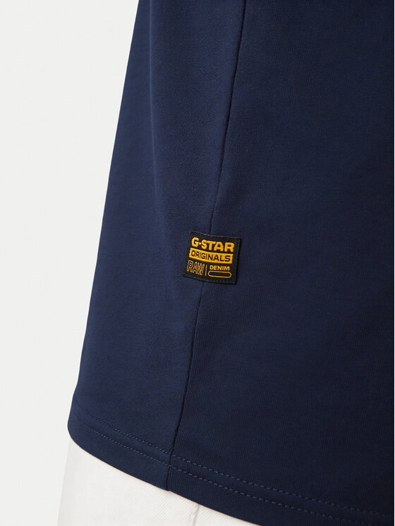 G-Star Raw G-Star Raw T-Shirt Lash R T D16396-2653-B111 Granatowy Regular Fit