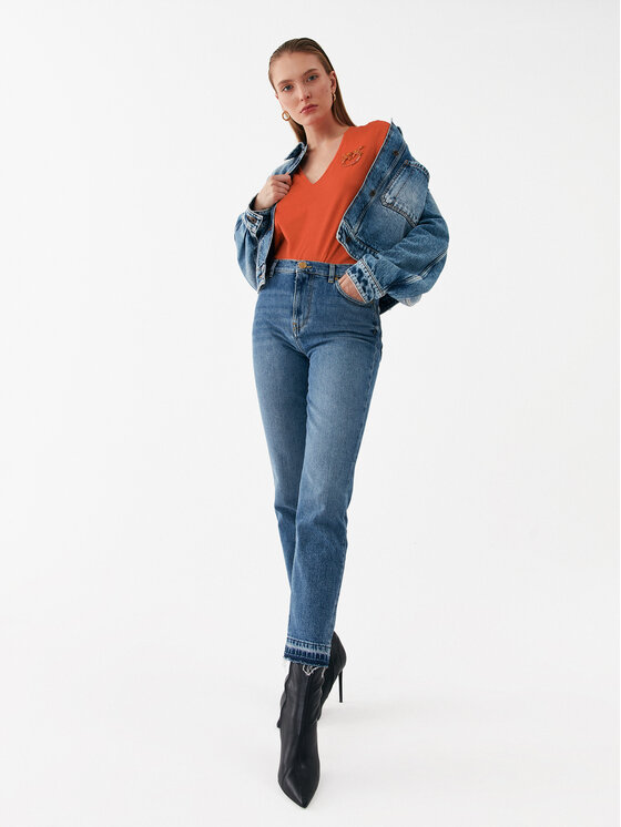 PINKO Pinko T-Shirt 100372 A0MA Oranžová Regular Fit