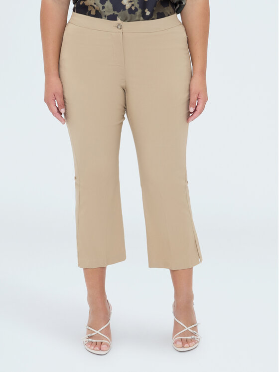 Fiorella Rubino Fiorella Rubino Spodnie materiałowe P708L102410N002 Kremowy Regular Fit