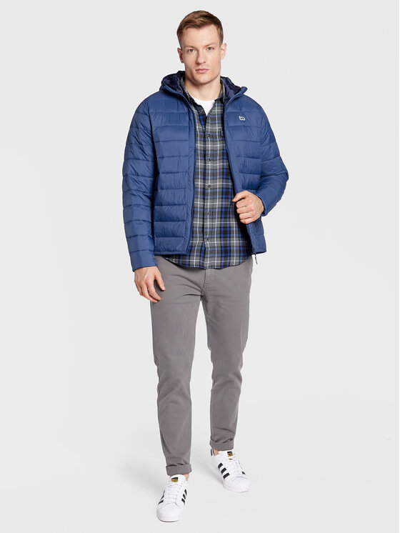 Lee Lee Kurtka przejściowa Light Puffer L87HSZ54 112321560 Granatowy Regular Fit