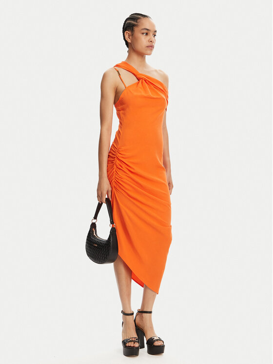Versace Jeans Couture Versace Jeans Couture Kokteilinė suknelė 78HAO903 Oranžinė Slim Fit