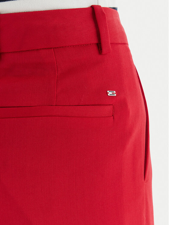 Tommy Hilfiger Tommy Hilfiger Stoffhose Timeless WW0WW48352 Rot Straight Fit