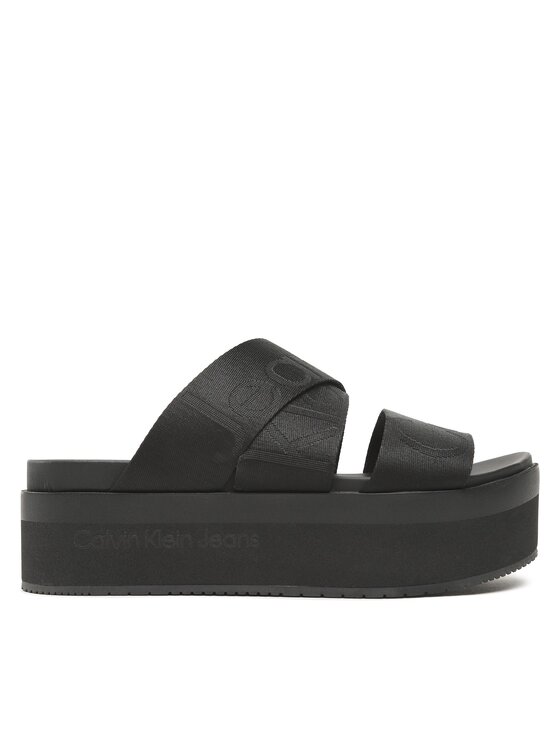Calvin Klein Jeans Calvin Klein Jeans Natikače Flatform Sandal Webbing YW0YW00966 Crna