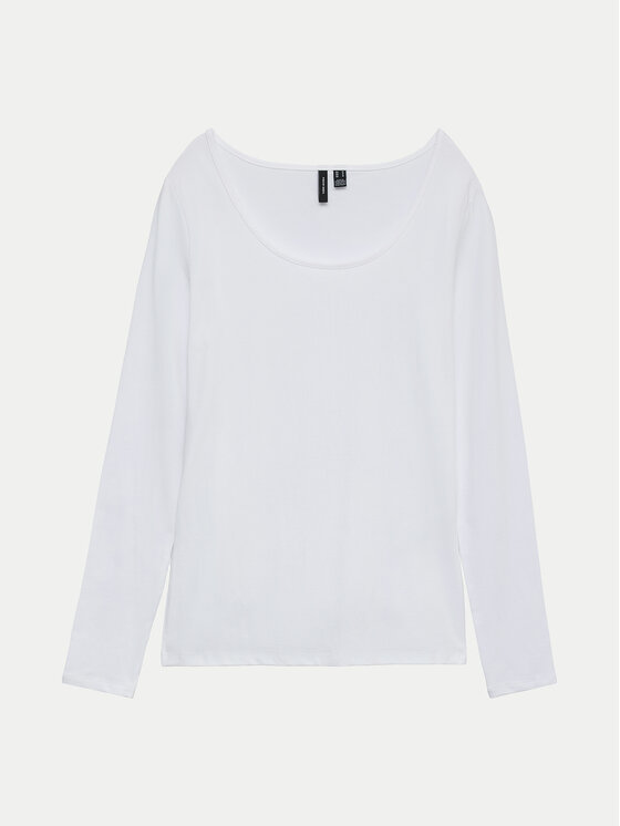 Vero Moda Vero Moda Bluzka Maxi My 10228809 Biały Slim Fit