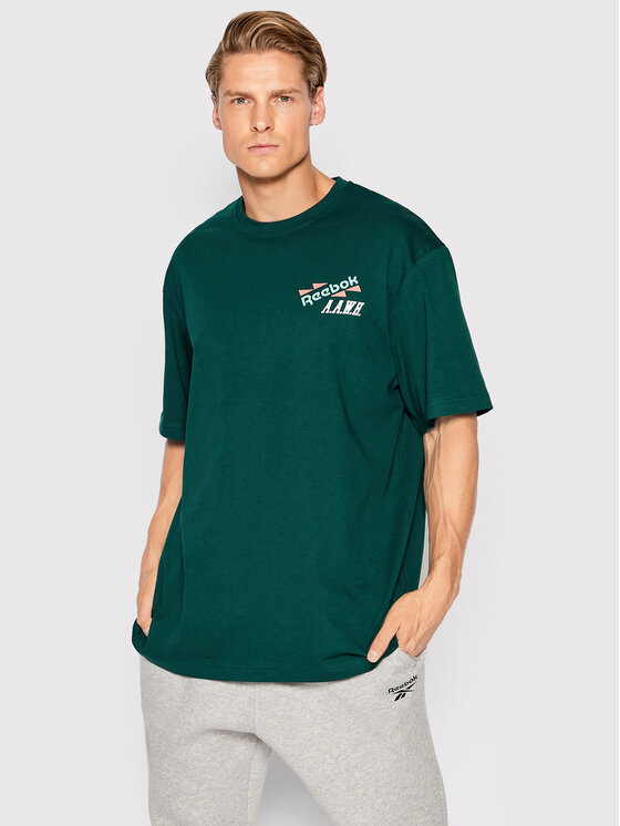 Reebok Tricou Certified HH7390 Verde Relaxed Fit