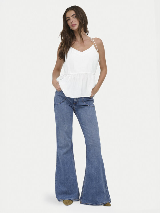 ONLY ONLY Top Nele 15370325 Biały Regular Fit