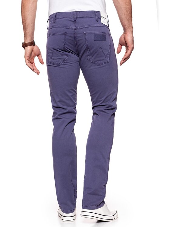 Wrangler Wrangler Spodnie materiałowe GREENSBORO Fioletowy Straight Fit