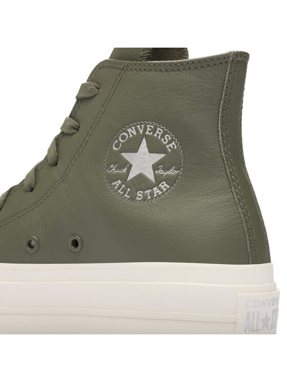 Converse Converse Trampki Chuck Taylor All Star Lift Platform Leather A07131C Zielony