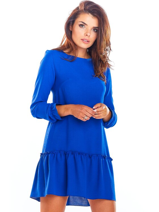 Awama Awama Vestito da giorno A310 Blu Basic Fit