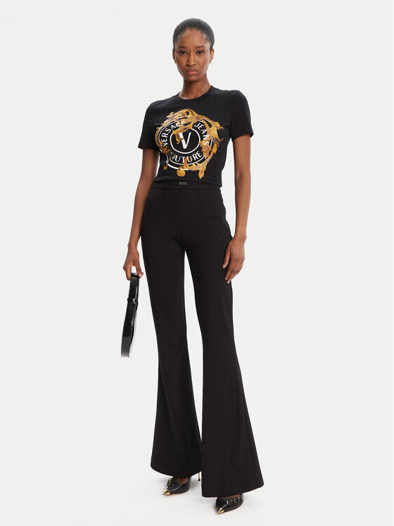 Versace Jeans Couture Versace Jeans Couture Tricou 79HAHE01 CJ02E Negru Regular Fit